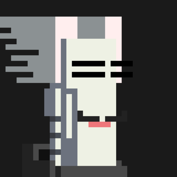 PFP of HellBilly9000: A white skull Comrade with flowing hair on a dark background